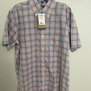 Red and Blue Plaid Casual Button Down Shirt
